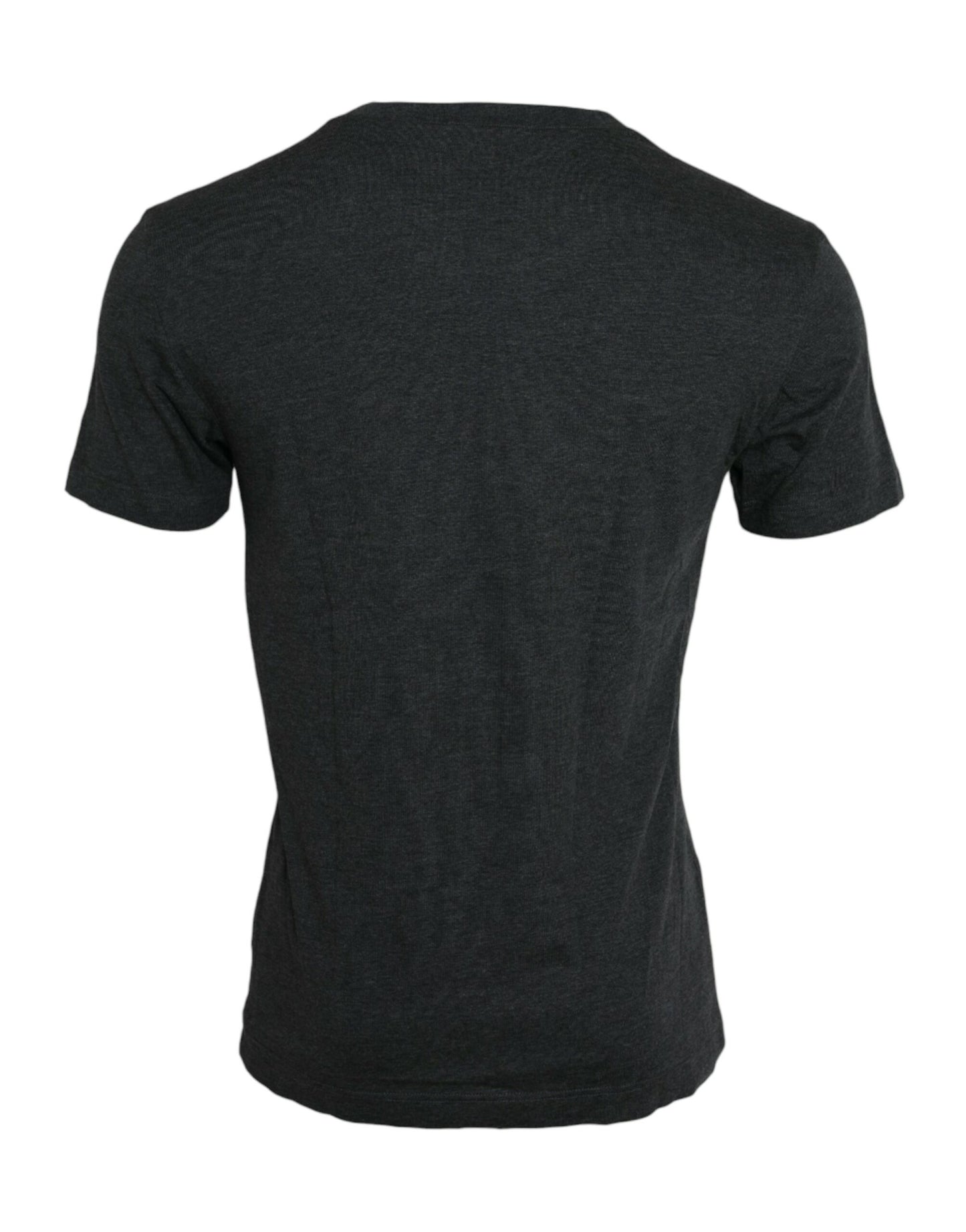 Graues T-Shirt mit Rundhalsausschnitt und kurzen Ärmeln und Logo-Print