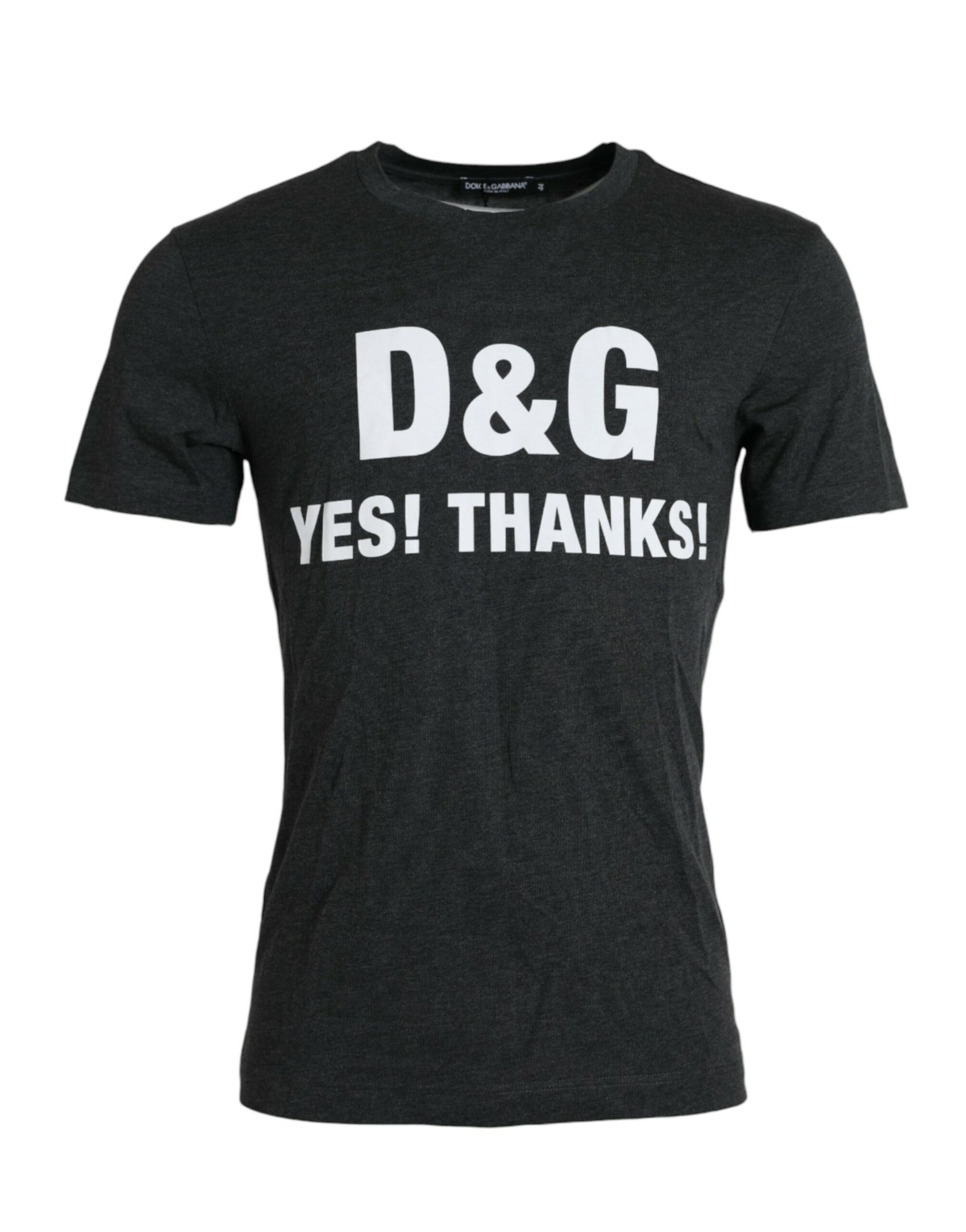 Graues T-Shirt mit Rundhalsausschnitt und kurzen Ärmeln und Logo-Print