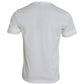 Weißes Baumwoll-T-Shirt mit kurzen Ärmeln und Tasche