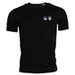 Schwarzes #DGFamily Baumwoll-T-Shirt mit Rundhalsausschnitt