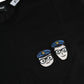 Schwarzes #DGFamily Baumwoll-T-Shirt mit Rundhalsausschnitt
