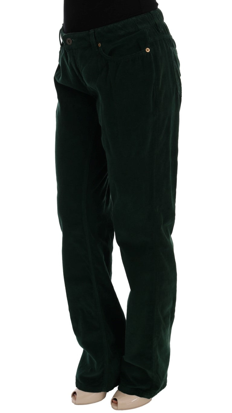 Elegante grüne Hose aus Baumwollmischung