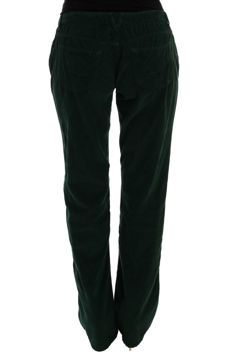 Elegante grüne Hose aus Baumwollmischung
