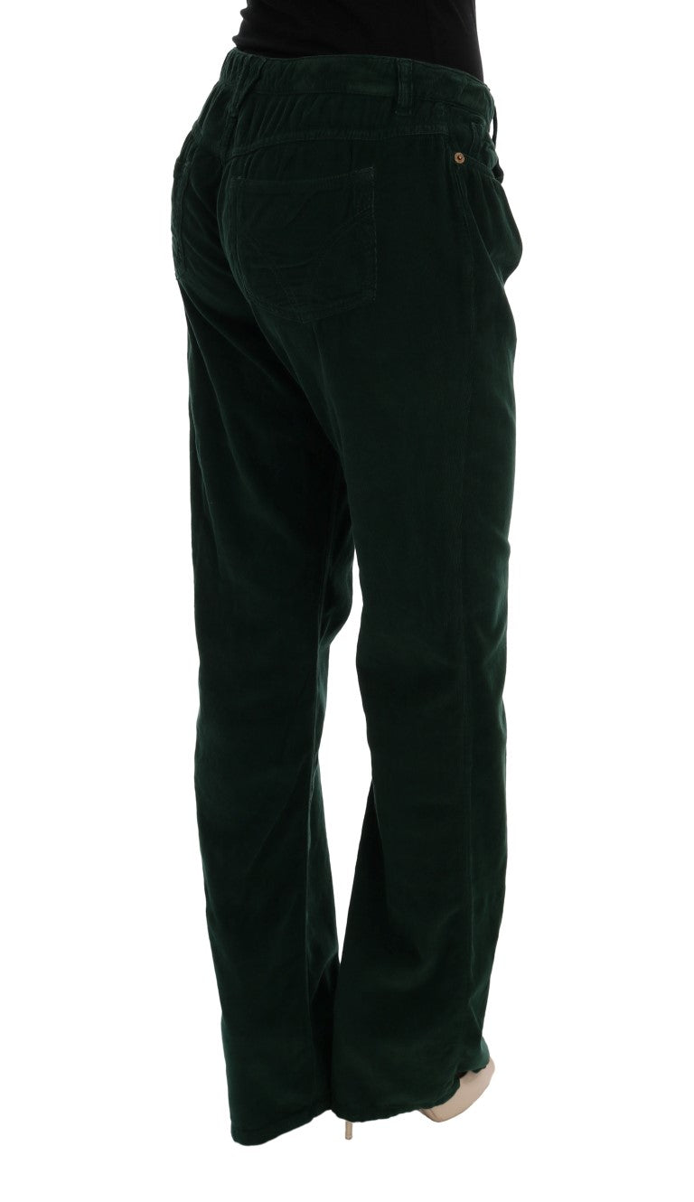 Elegante grüne Hose aus Baumwollmischung