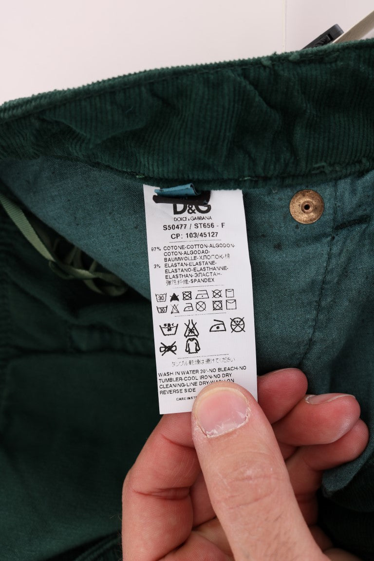 Elegante grüne Hose aus Baumwollmischung