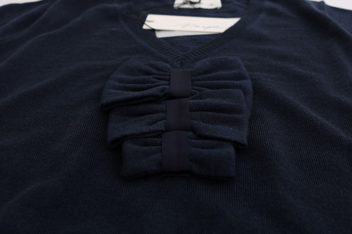 Elegantes blaues Wolltop – Schicke Eleganz für jeden Tag
