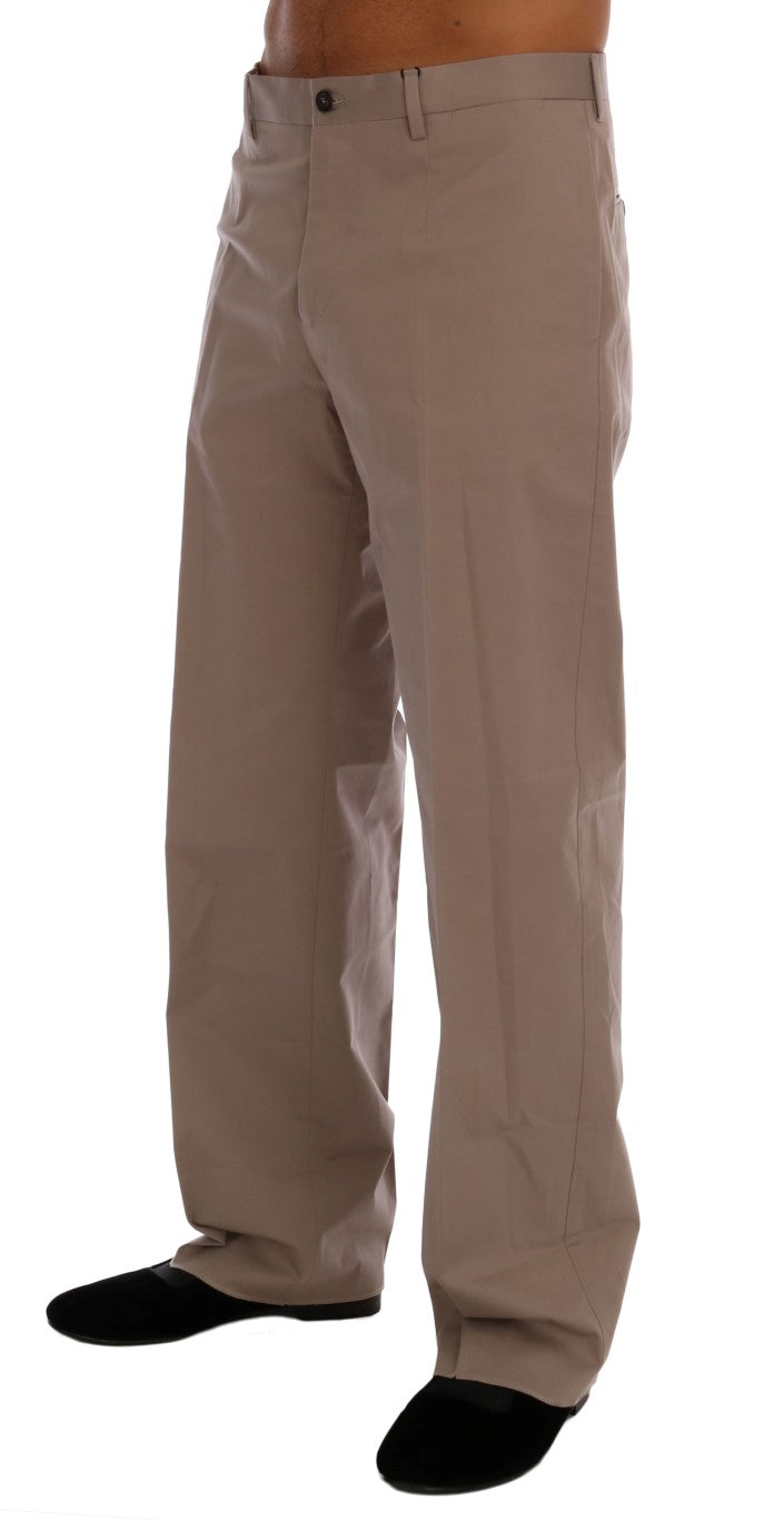 Pantaloni casual in chino beige chic