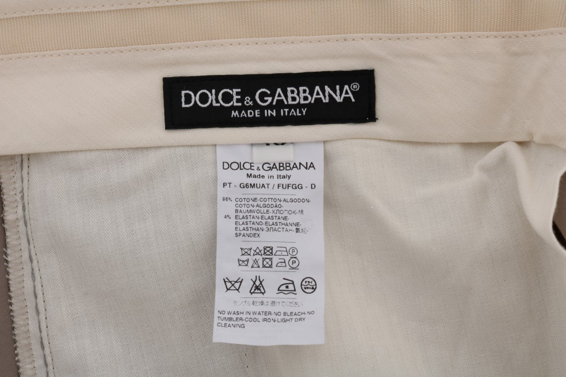 Pantaloni casual in chino beige chic