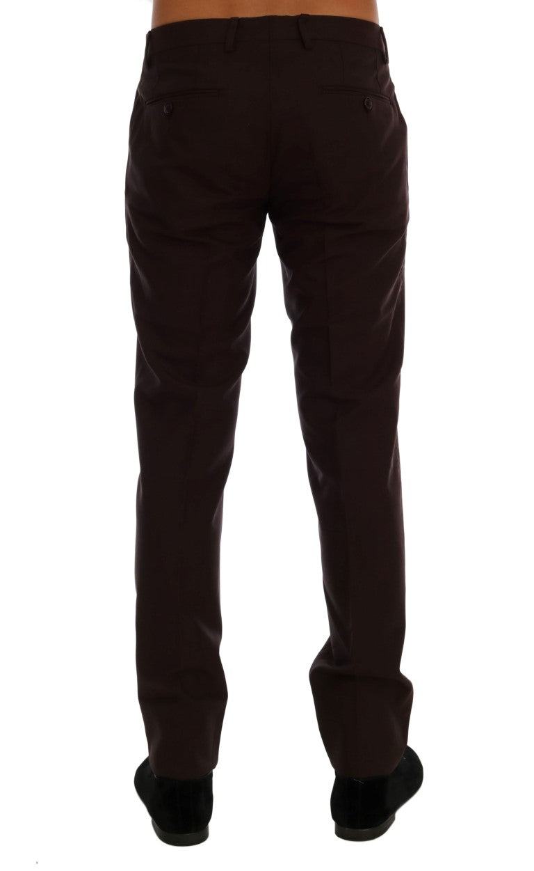 Elegante Slim Fit Anzughose in Lila