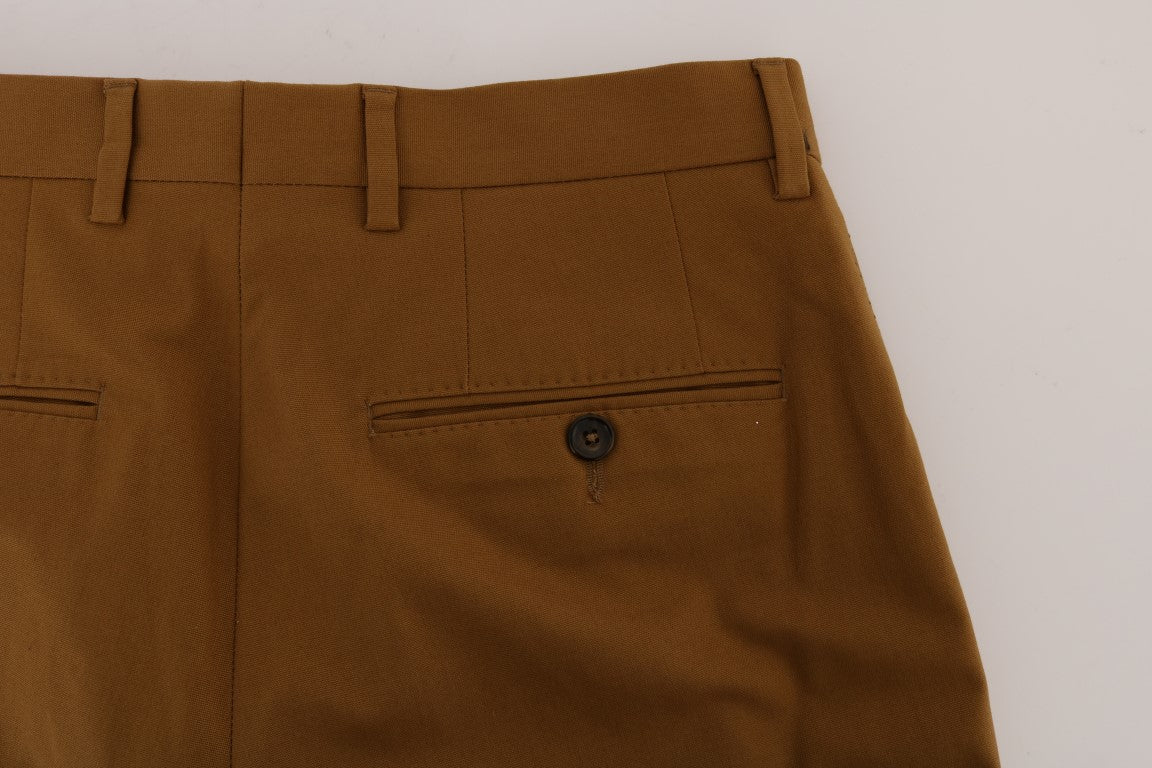 Pantaloni eleganti marroni formali per uomo