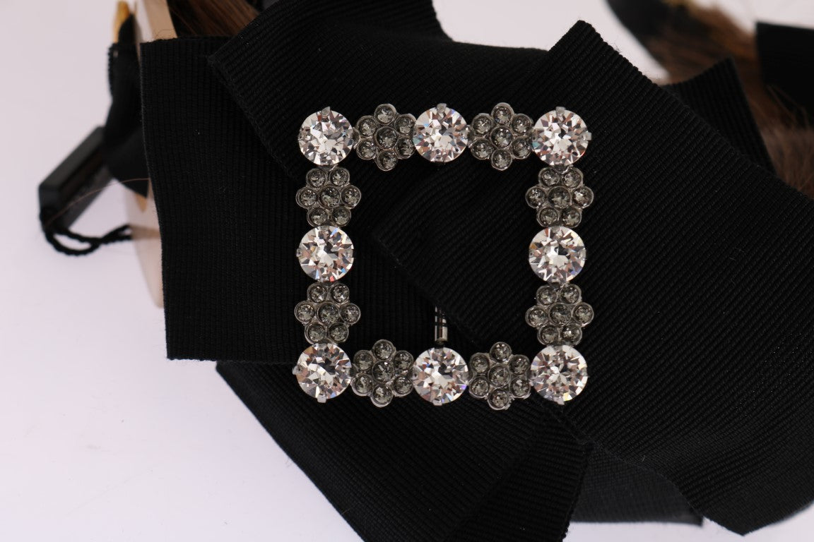 Goldbraunes Diadem-Stirnband mit Kristallen