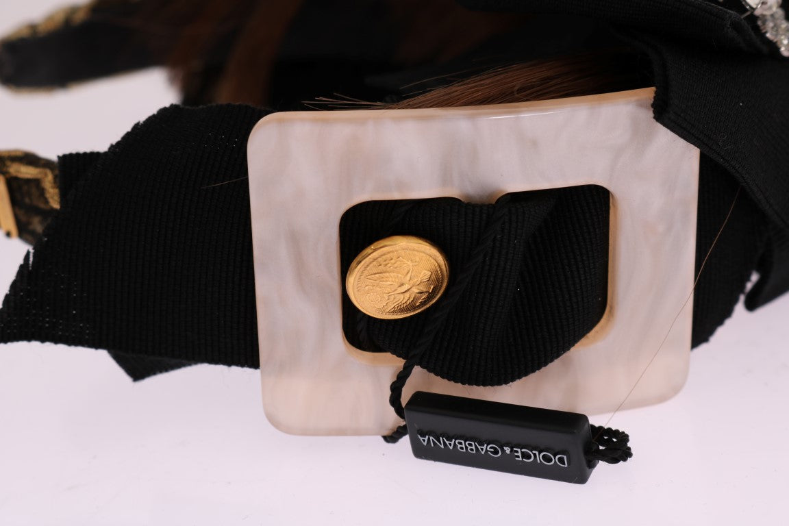 Goldbraunes Diadem-Stirnband mit Kristallen