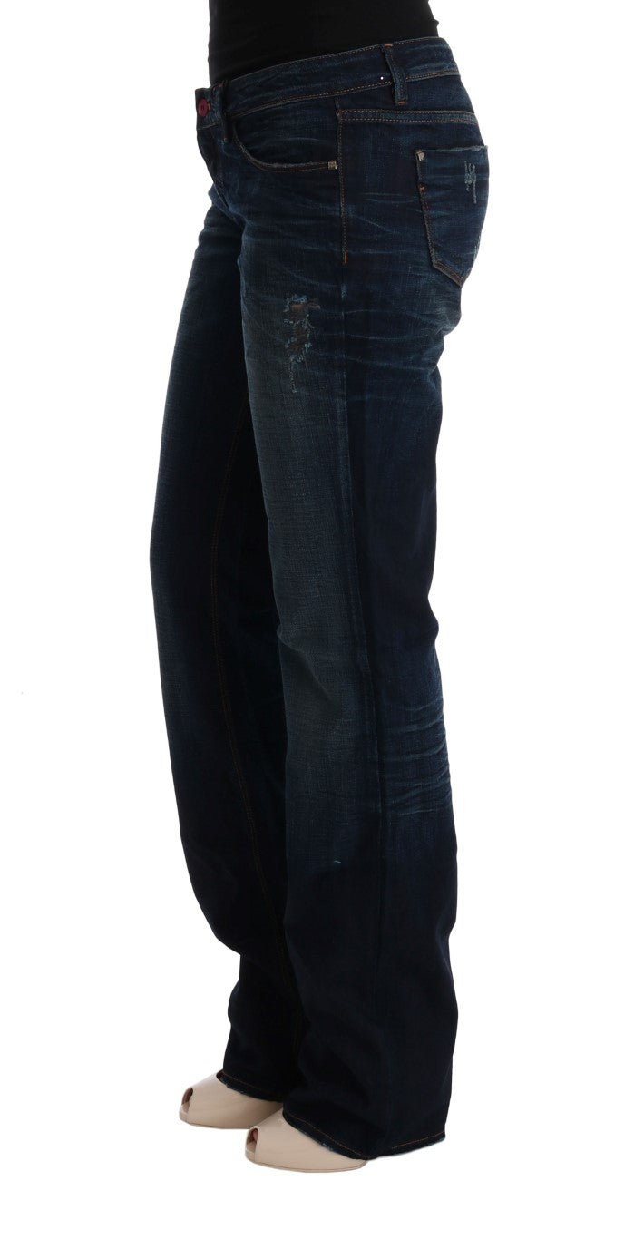 Elegante blaue Regular Fit Baumwolljeans