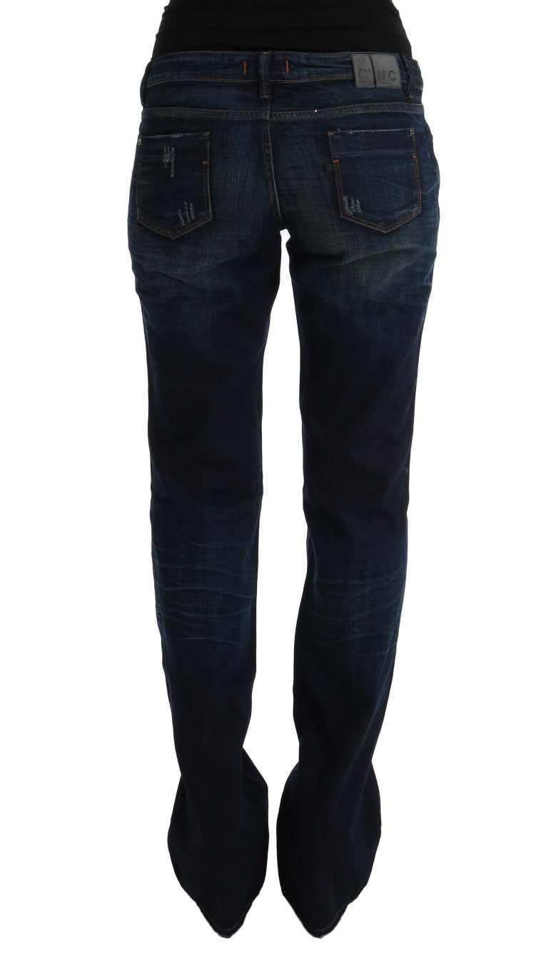 Elegante blaue Regular Fit Baumwolljeans