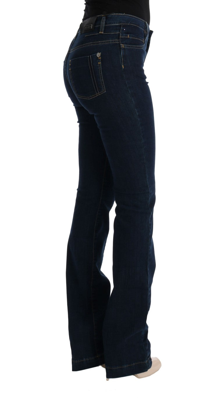 Schicke Schlagjeans aus Baumwolle in Blau