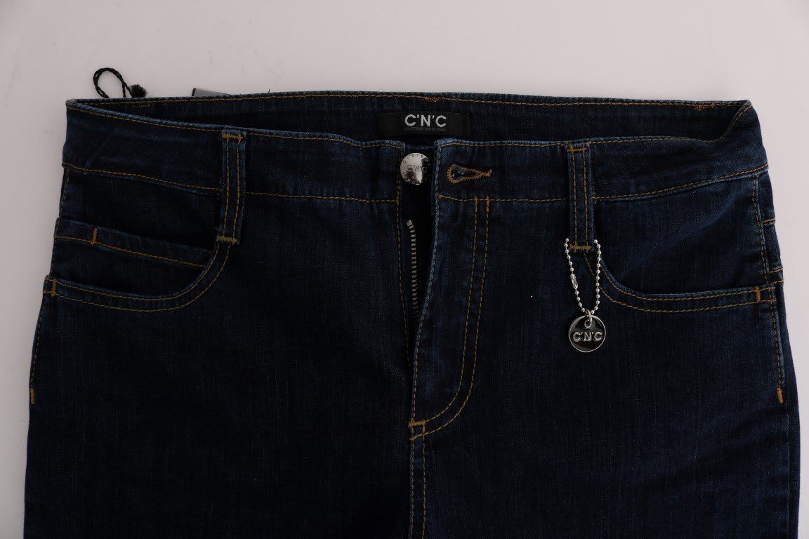 Schicke Schlagjeans aus Baumwolle in Blau