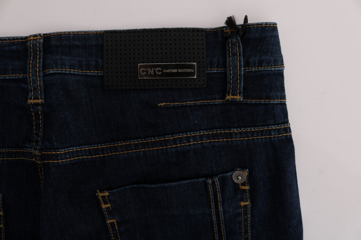 Schicke Schlagjeans aus Baumwolle in Blau