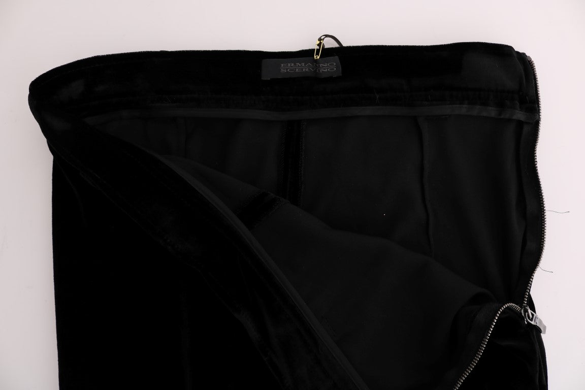 Elegante schwarze Hose mit hoher Taille