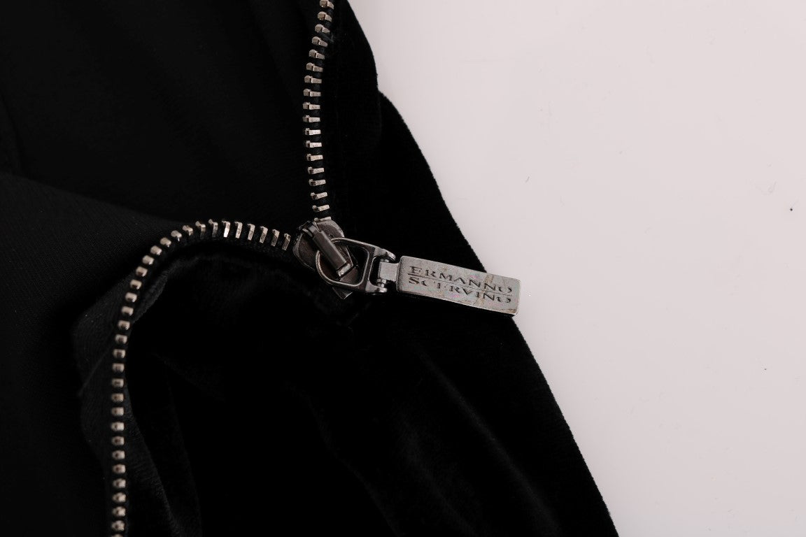 Elegante schwarze Hose mit hoher Taille