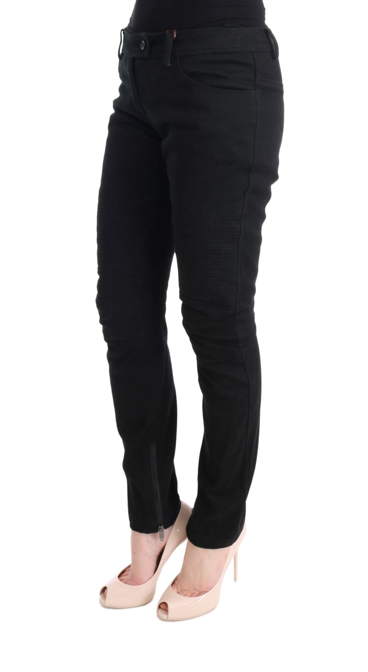 Schicke schwarze Slim Fit Hose
