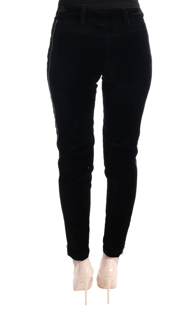 Schicke schwarze Slim Fit Cropped-Hose