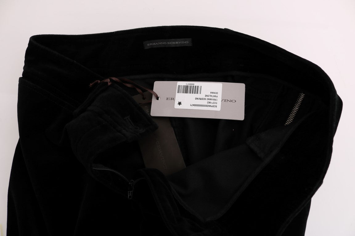 Schicke schwarze Slim Fit Cropped-Hose