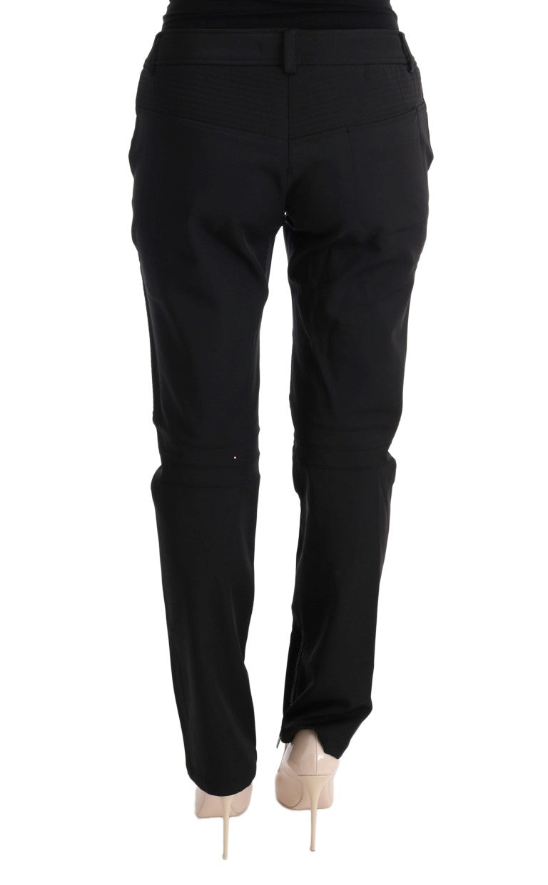 Elegante schwarze Slim Fit-Hose aus Baumwolle