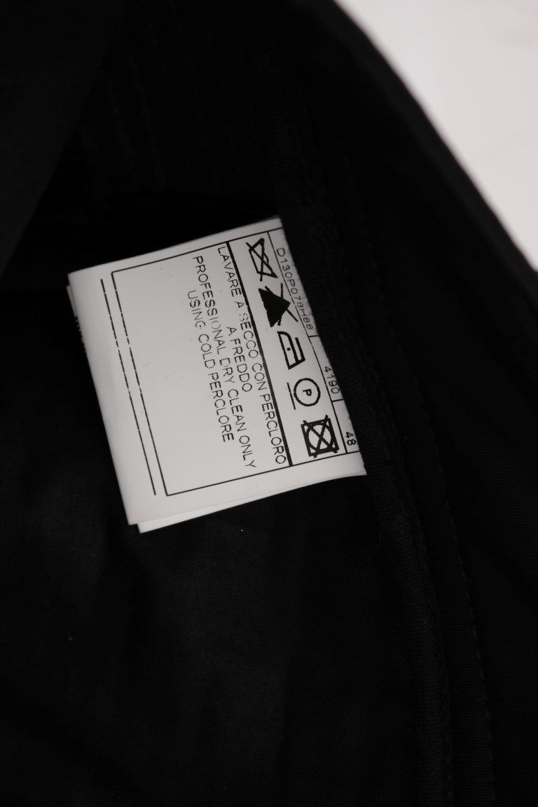 Elegante schwarze Slim Fit-Hose aus Baumwolle