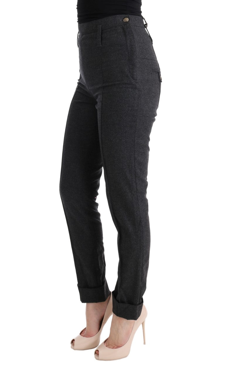 Pantaloni skinny casual grigi chic