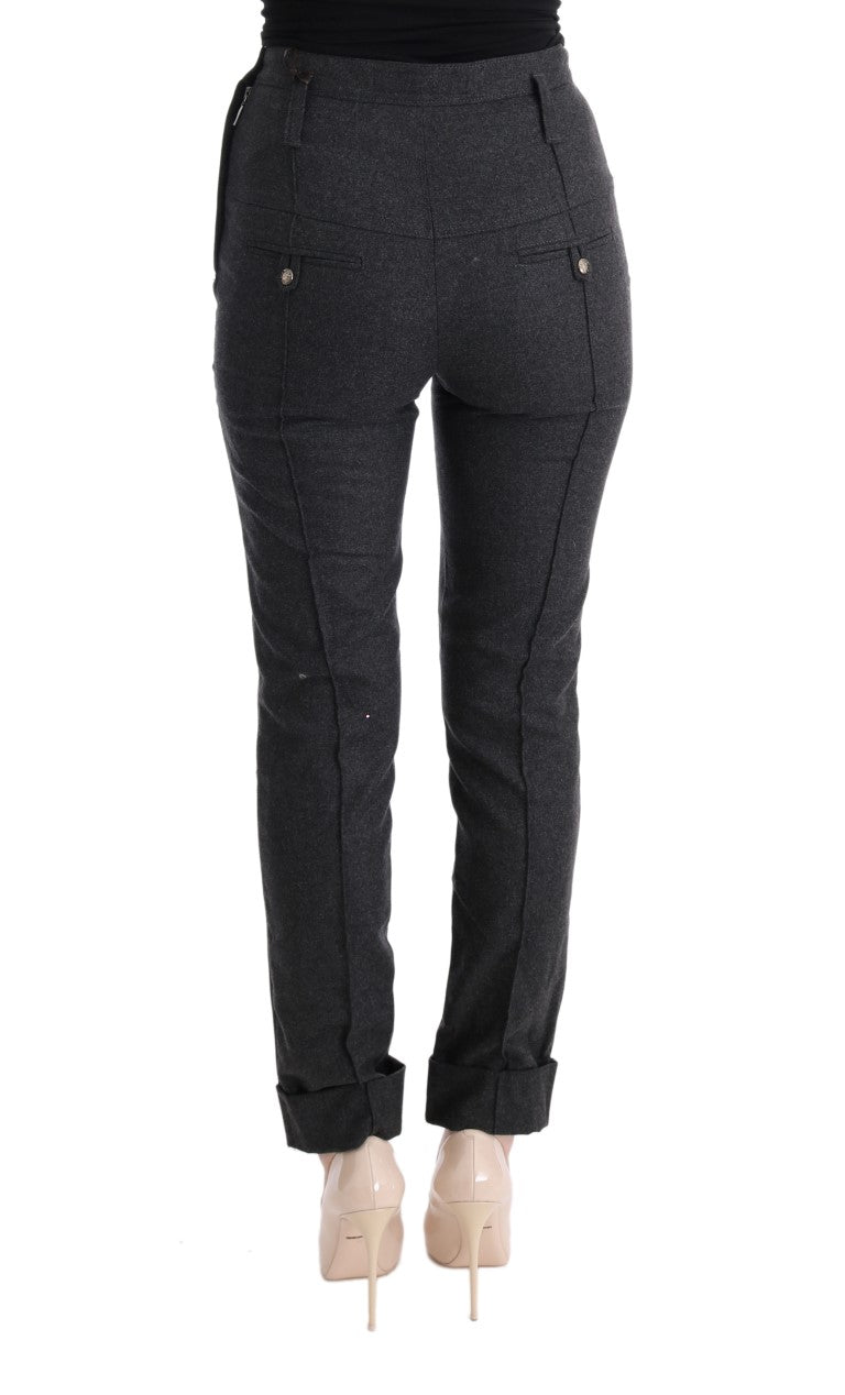 Schicke graue lässige Skinny-Hose