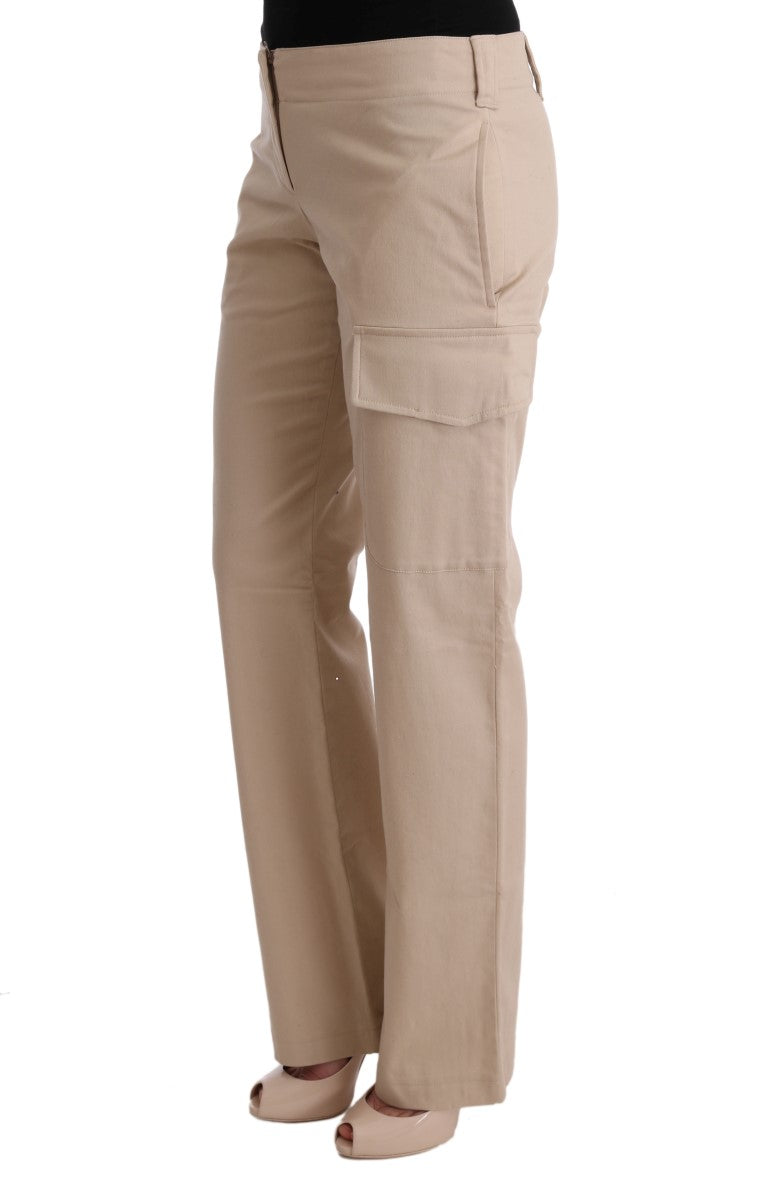 Schicke beige Cropped-Hose – Regular Fit Elegance