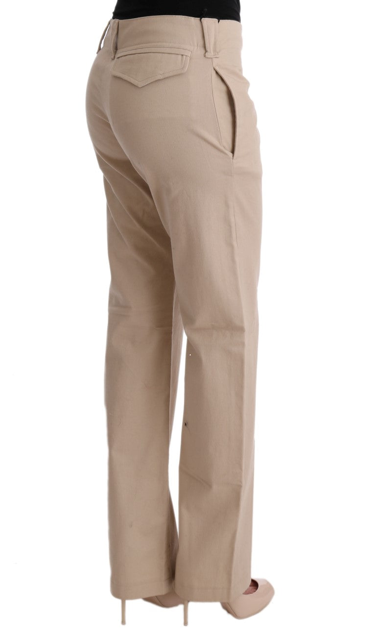 Schicke beige Cropped-Hose – Regular Fit Elegance