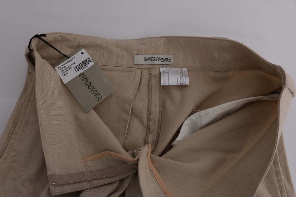 Schicke beige Cropped-Hose – Regular Fit Elegance