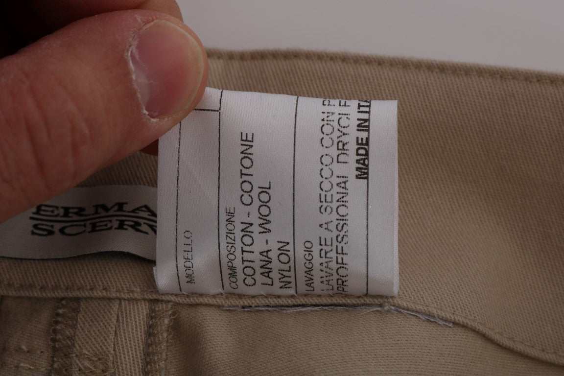 Schicke beige Cropped-Hose – Regular Fit Elegance