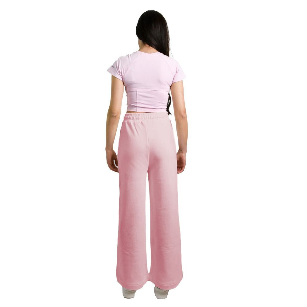 Chic Pink Palazzo Pants with Drawstring