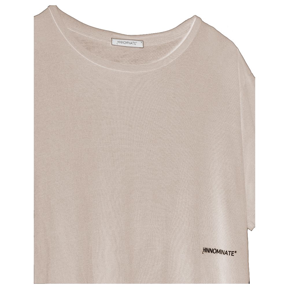 Beiges Modal Damen Oversize T-Shirt