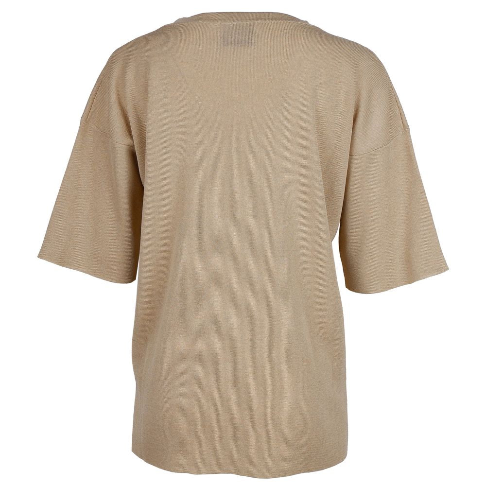 Beiger Viskosepullover