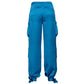 Light Blue Polyester Jeans & Pant