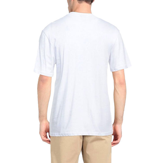 Elegantes weißes Baumwoll-T-Shirt mit Brustdruck