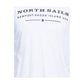 Elegantes weißes Baumwoll-T-Shirt mit Brustdruck