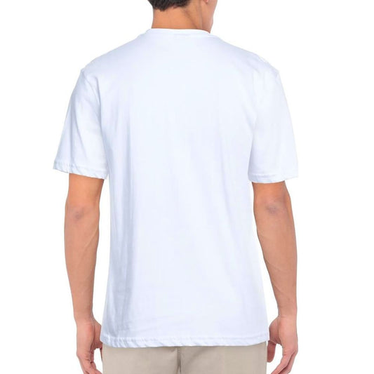 T-shirt in cotone con logo bianco nitido