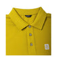 Yellow Cotton Men Polo Shirt