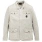 Sleek Beige Four-Pocket Cotton Jacket