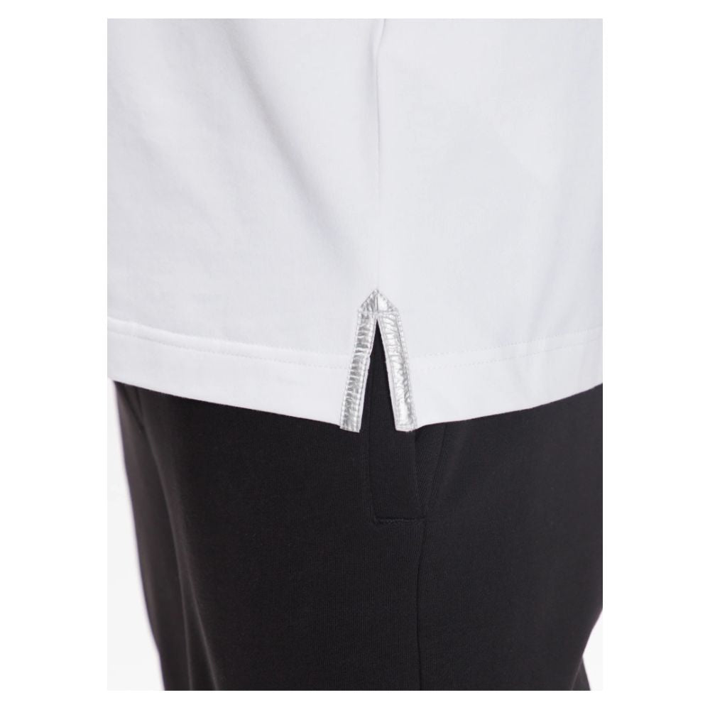 Polo elegante in misto cotone con dettagli glitterati