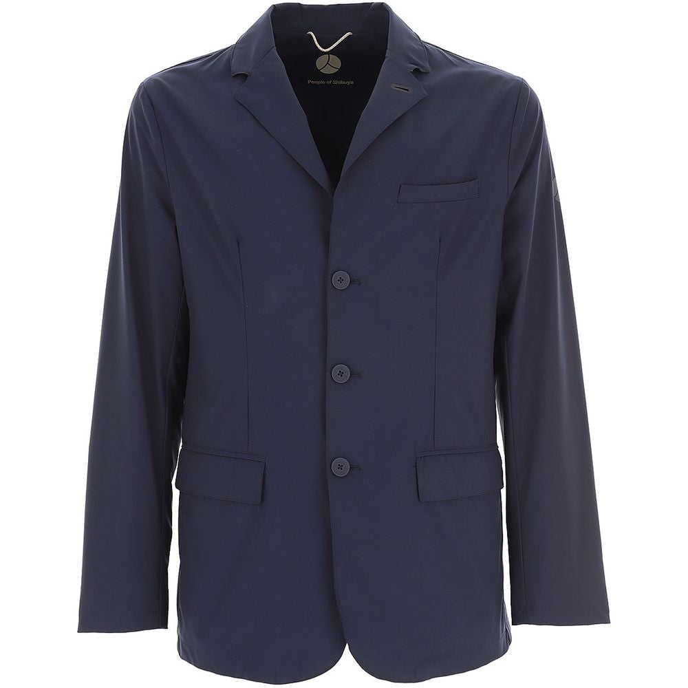 Elegante wasserabweisende blaue Jacke