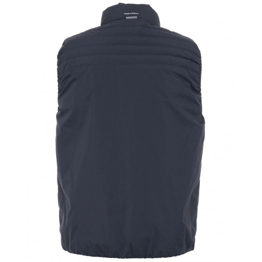 Elegante blaue Pufferweste für einen modernen Look