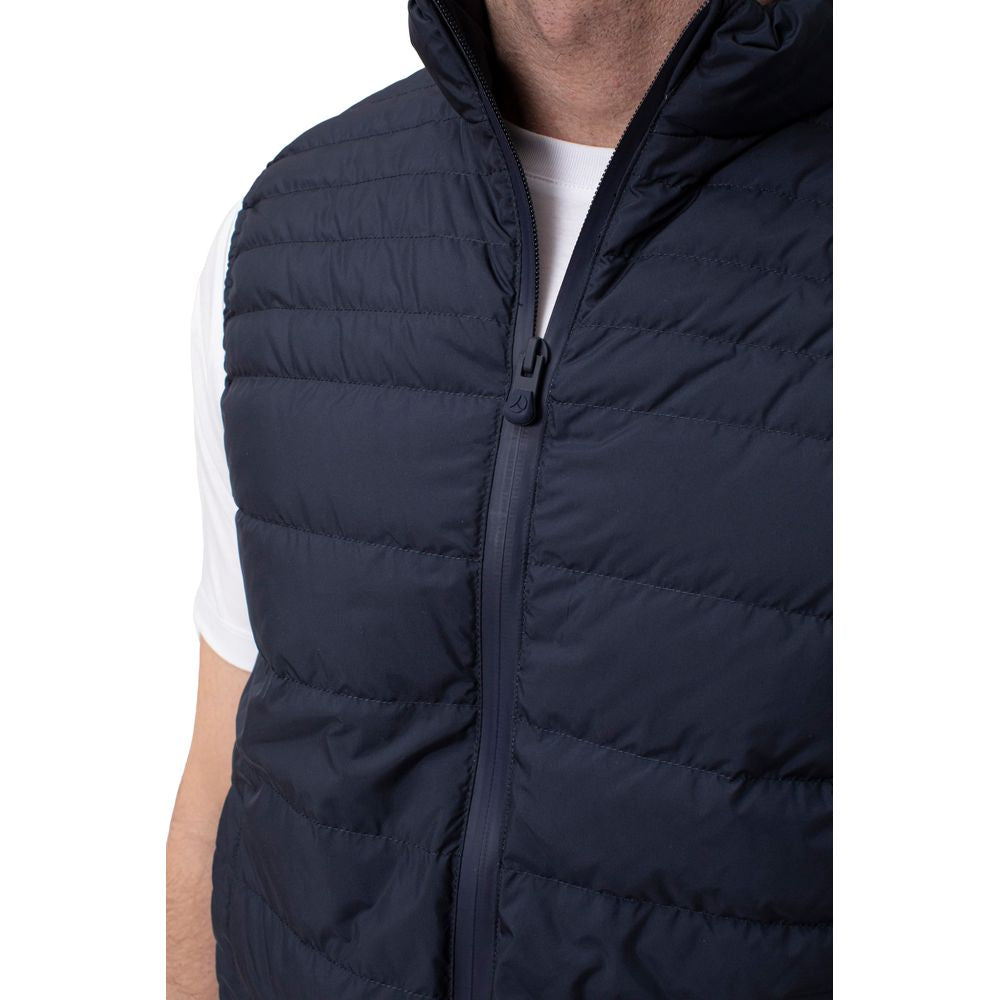 Elegante blaue Pufferweste für einen modernen Look