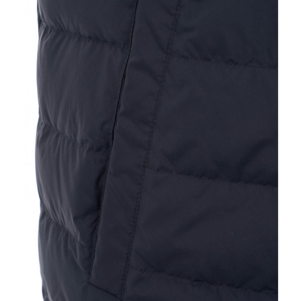 Elegante blaue Pufferweste für einen modernen Look