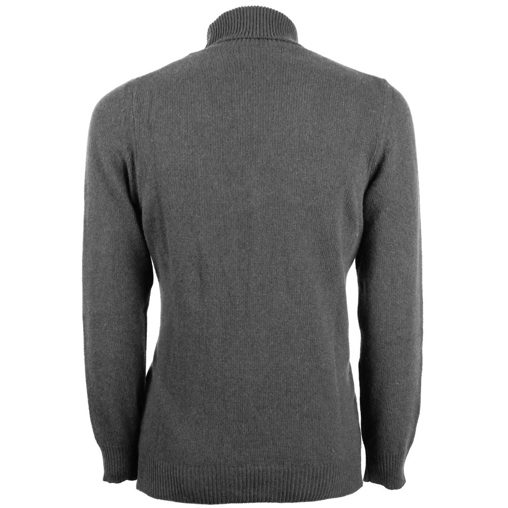 Grauer Rollkragenpullover aus Kaschmir für Herren