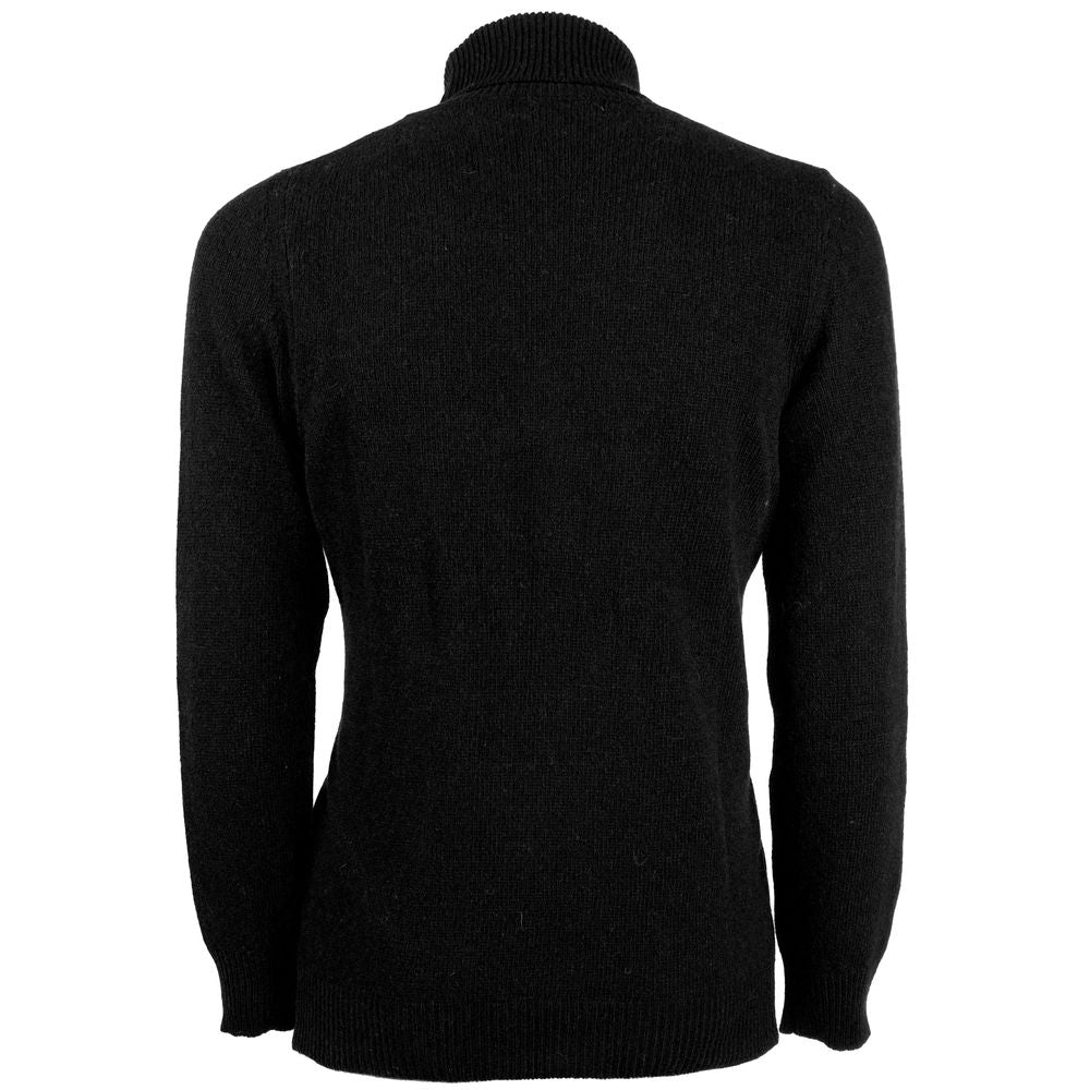 Schwarzer Kaschmirpullover für Herren